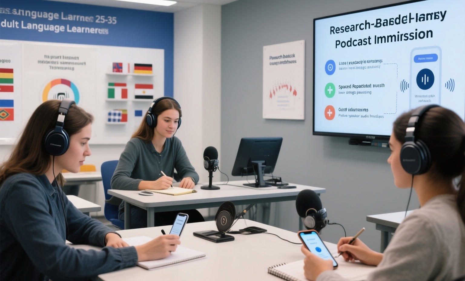Audio immersion mastery: how strategic podcast consumption transforms second language acquisition